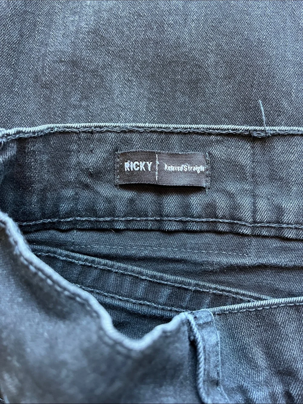 True Religion Ricky Relaxed Straight Black Jeans 40